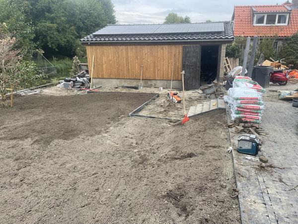 Tuin vóór de aanleg: kale grond
